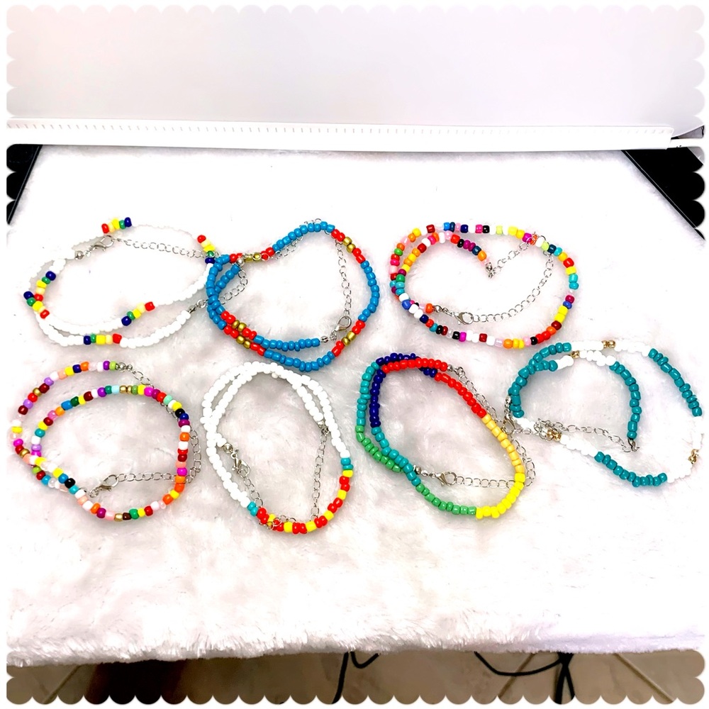 BOHO adjustable length up to 19” necklace w/lobster clasp (7pcs)
